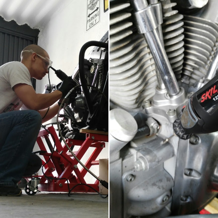 Limpiando motor Dyna con Dremel